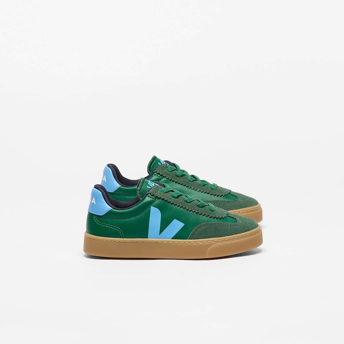 VOLLEY ELASTIC LACES LEATHER GOLF AQUA NATURAL